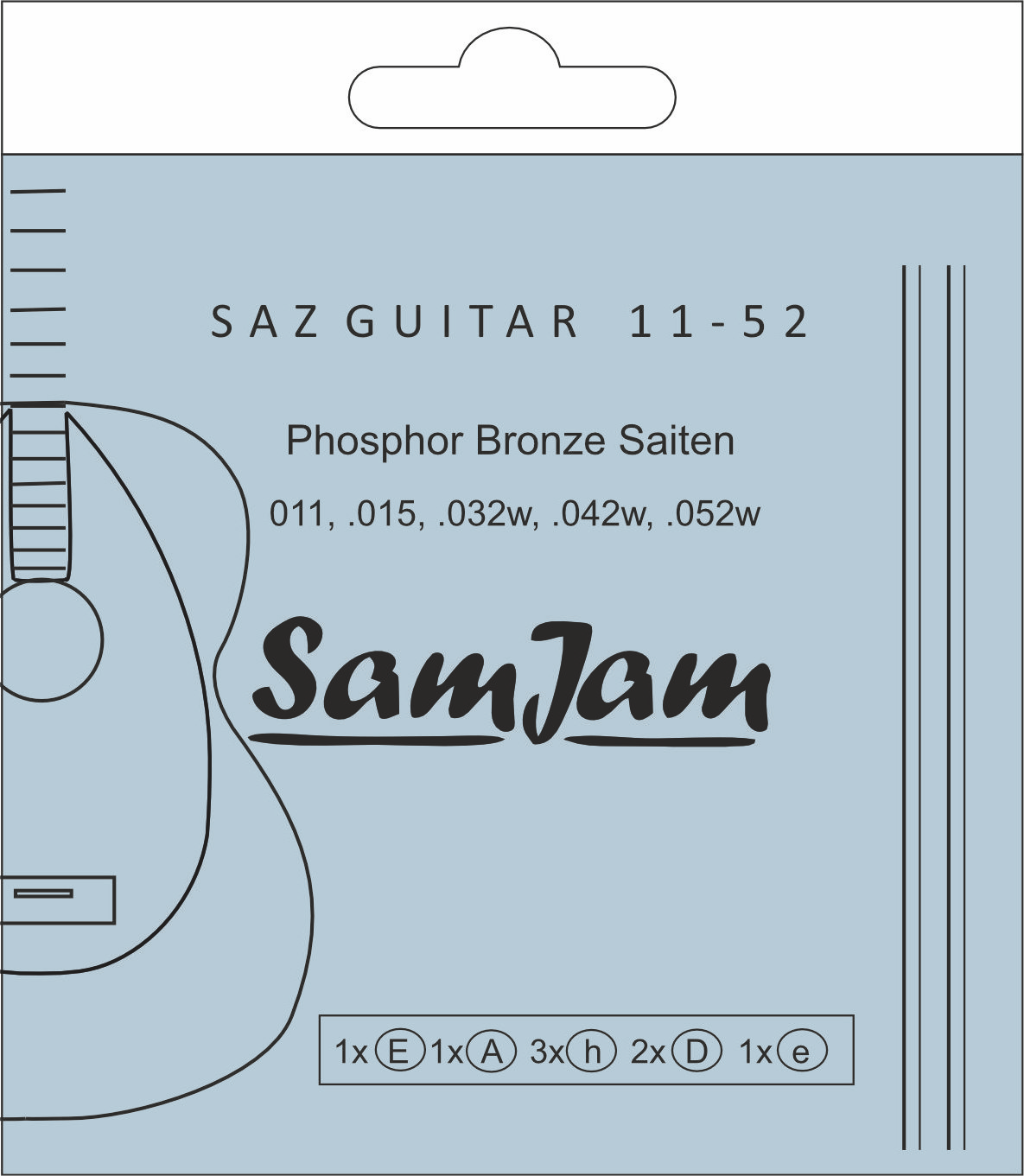 Samjam Sazguitar Strings Acoustic für SG-06